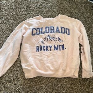 Awake Pink Colorado Rocky Mtn. Graphic Sweatshirt